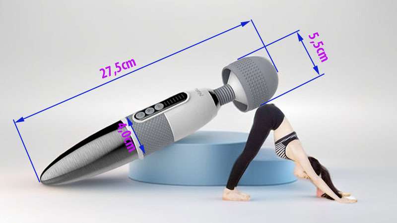 Kích thước máy massage điểm G Lightning AV Stick